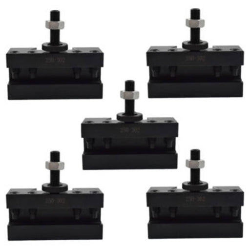 DURAFORCE 5Pcs CXA #2 250-302 Quick Change Tool Post Boring Turning & Facing Holder Lathe