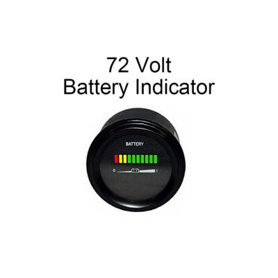 Battery Meter Gauge Indicator for Polaris GEM Electric Vehicle 72 Volt Round
