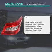 DURAFORCE For Nissan Sentra 2016-2018 New Tail Brake Light Passenger Right Side 265503YU0A