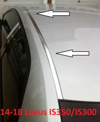 Chrome Roof Top Trim Molding Kit for Lexus IS350 IS300 2014 to 2018