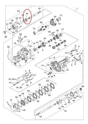 Rear Axle Bearing for Yamaha Drive G29 Gas Electric YDRA YDRE JW1 F2176 00 00