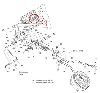 70681G01 Parking Brake Torsion Return Spring for EZGO Golf Cart