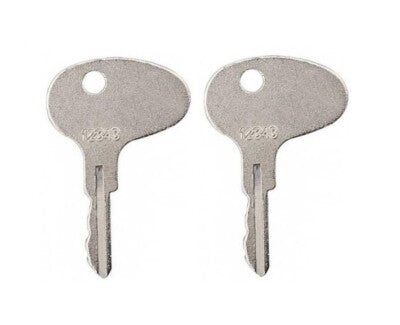 DURAFORCE 12343 Ignition Key for Mitsubishi Forklift Dozer Tractor International CAT Kubota 2 Pack