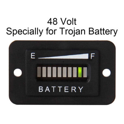 DURAFORCE 48V EZGO Club Car Yamaha Golf Cart Battery Indicator Meter Trojan Batteries