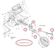 DURAFORCE 70969 G03 Brake Cable Set Pins Clips for EZGO TXT Medalist 1994 Plus Golf Cart