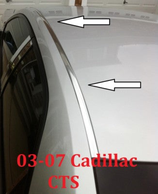 Chrome Roof Top Trim Molding Kit for 2003 2007 Cadillac CTS