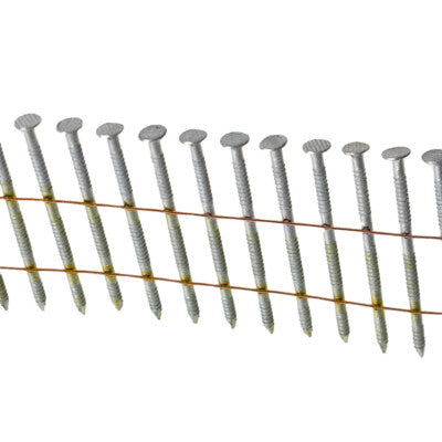 DURAFORCE 3600Pcs Siding Nails 1-1/2” x .092” Collated Wire Coil Full Round Head 15 Degree