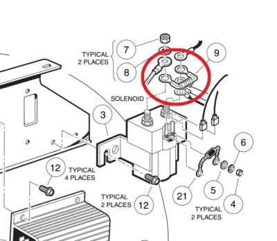 DURAFORCE 70592 87 21764G1 1014947 Resistor Assembly for Club Car Columbia E Z Go Cart