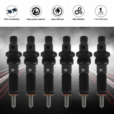 DURAFORCE 6 Pcs Diesel Fuel Injector Set 4928990 For Dodge Cummins Engine 5.9L 1994-1996