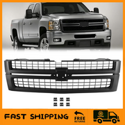 DURAFORCE Front Upper Grille Matte Black Fit Chevrolet Silverado 2500 3500 HD LT 2007-2010