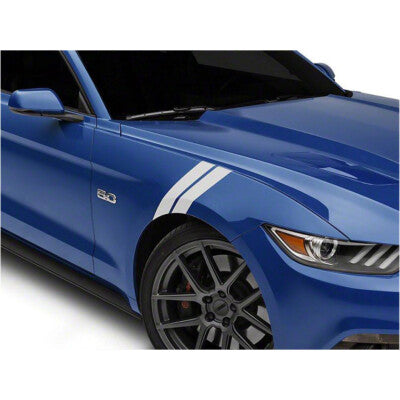 4 Inch Dual Fender Stripe Hash Mark Decal Graphic Kit for Ford Mustang