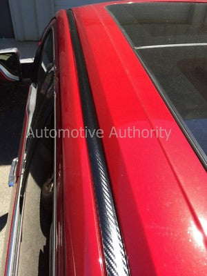 Black Carbon Fiber Roof Top Trim Molding Kit for Toyota Tundra 2014 to 2021