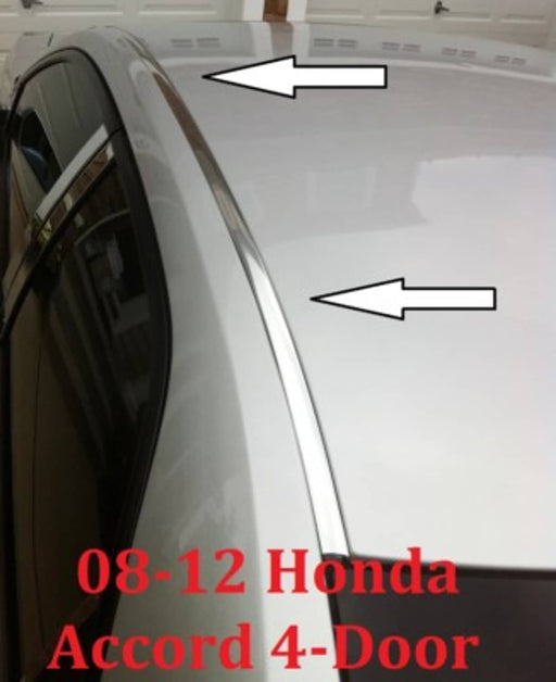 DURAFORCE Chrome Roof Trim Molding Kit for Honda Accord 2008 2012 4 Door Sedan