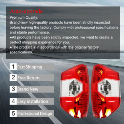 DURAFORCE Rear Brake Tail Lights Red FOR 2014-2020 Toyota Tundra Driver & Passenger Side