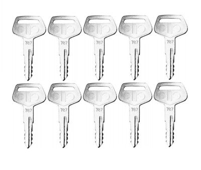 787 TR261434 Keys for Komatsu Kalmar Excavator Dozer Loader Fork Lift 10 Pack