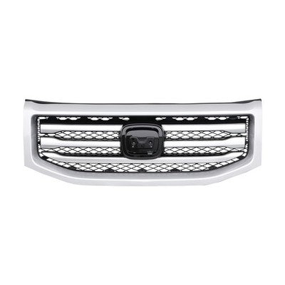 DURAFORCE Front Bumper Silver Grille Molding Surround Trim for Honda Pilot 2012-2015
