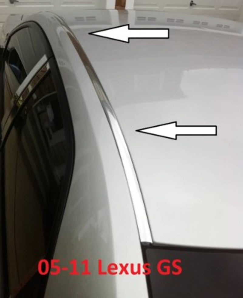 DURAFORCE Chrome Roof Top Trim Molding Kit for 2005 to 2011 Lexus GS