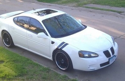 Dual Fender Stripe Hash Mark Decal Graphic Kit for Pontiac Grand Prix 3 Inch
