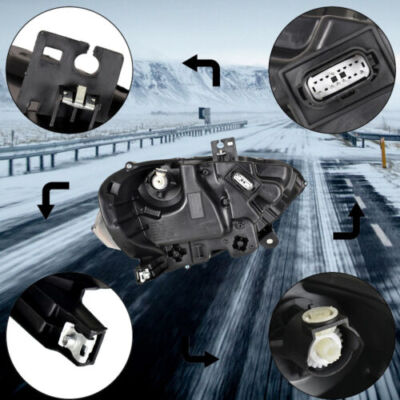 DURAFORCE LED DRL Projector Headlight Lamp Black Right Side Fit For Ford Mustang 2018-2020