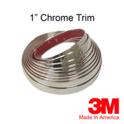 DURAFORCE 1 Inch Chrome Rocker Panel Side Body Molding Flexible Trim Roll