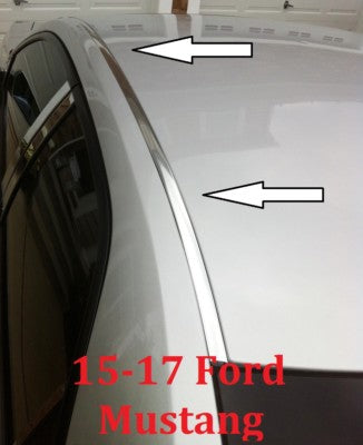 Chrome Roof Top Trim Molding Kit for Ford Mustang 2015 to 2019