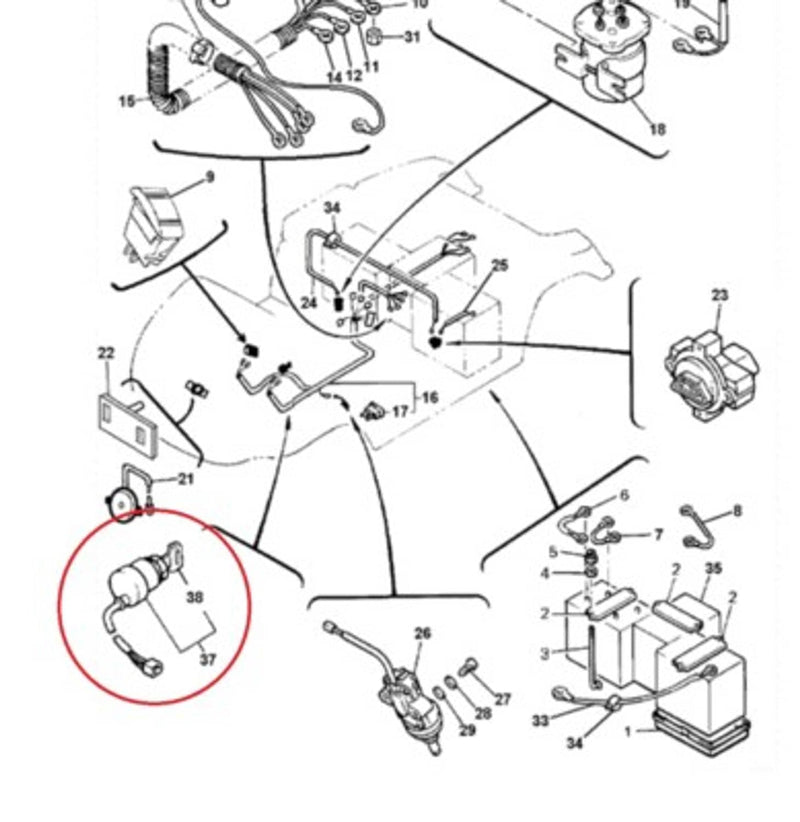 DURAFORCE Ignition Key Switch for Yamaha G19 G22 Carts JR1 82510 03 00 JR1 82510 02 00