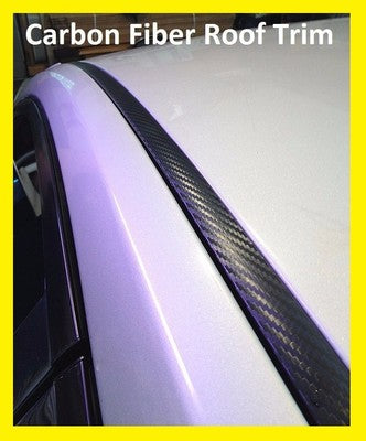Black Carbon Fiber Roof Top Trim Molding Kit for Chevy Impala 2006 2013