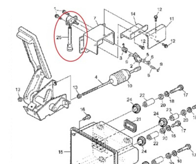 DURAFORCE Throttle Sensor Assembly for Yamaha G19 G22 Golf Carts JR1-85885-00-00