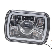 DURAFORCE Blue LED Halo Headlights for Mazda 1979-1993 B2200 B2600 RX-7 5X7 7X6 H4 Pair