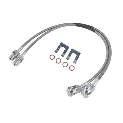 DURAFORCE Front Stainless Brake Lines for 1971-1978 GMC K25 Jimmy Chevrolet 4-6" 89340S