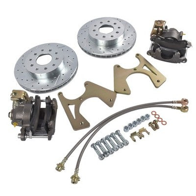 DURAFORCE For GM 10 & 12 Bolt Buick Skylark Chevy Bolt-On Rear Disc Brake Kit w/ E-Brake