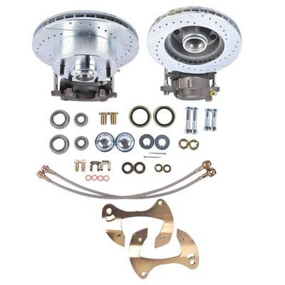 DURAFORCE Disc Brake Kit Drilled/Slotted for Chevy Full-size Cars 1955-1957 & 1959-1964