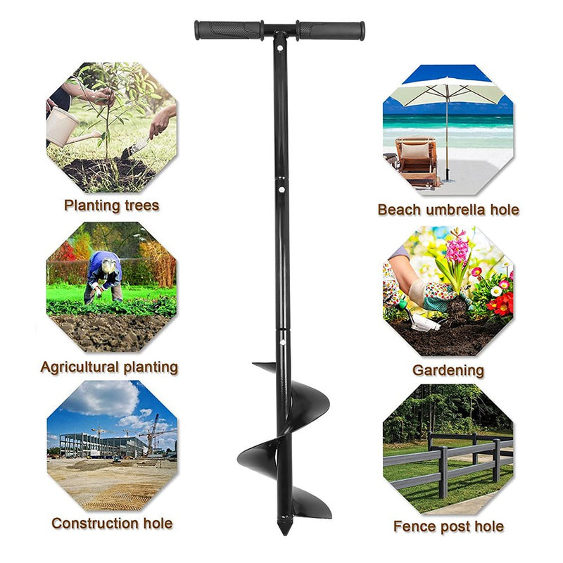 DURAFORCE Garden Auger Drill Bit 5.9"x33", Large Hand Auger Drill For Planting