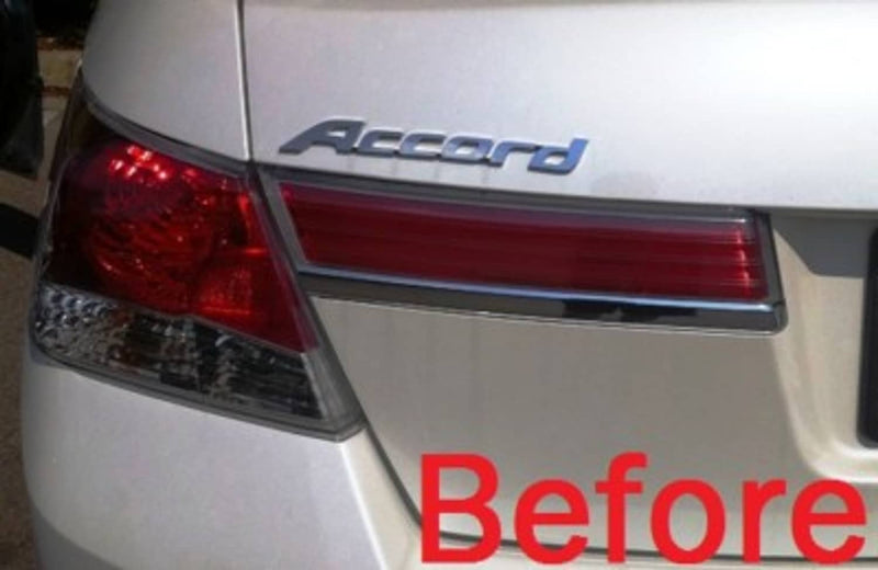 DURAFORCE Chrome Rear Taillight Trim Molding for Honda Accord 2011 2012