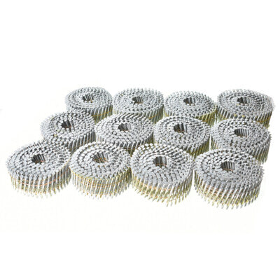 DURAFORCE 3600Pcs Siding Nails 1-1/2” x .092” Collated Wire Coil Full Round Head 15 Degree