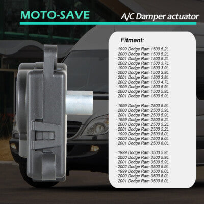 DURAFORCE 5104879AA A/C Damper actuator Fit For 1999 2000 2001 Dodge Ram 1500 2500 5.2L V8