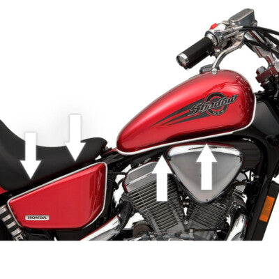 Chrome Motorcycle Tank Fender Windshield Trim 20 ft Roll