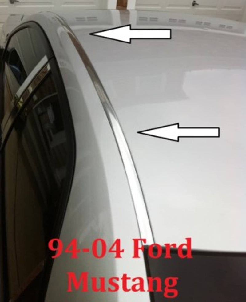 DURAFORCE Chrome Roof Top Trim Molding Kit for Ford Mustang 1994 to 2004