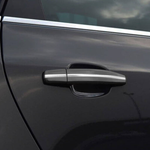 DURAFORCE Door Handle Strip Accent Molding Guard DIY Kit 4 Piece with 3M Adhesive Chrome