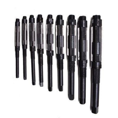 DURAFORCE 9 Pcs/Set Adjustable Hand Reamers A-I, H4-H12, 15/32" to 1-3/16", HSS
