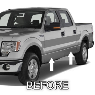 Platinum Style Chrome Side Body Door Trim Molding Kit for Ford F-150 2009-2014