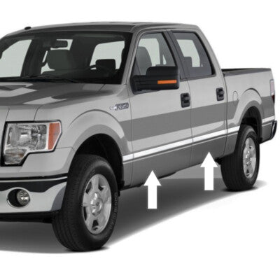 Platinum Style Chrome Side Body Door Trim Molding Kit for Ford F-150 2009-2014