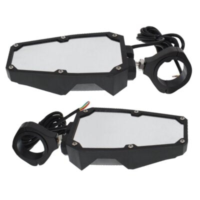 DURAFORCE UTV Rear View Side Mirrors w/ LED Lights For Polaris RZR 1.75"-2" Roll Cage NEW