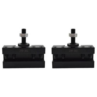 DURAFORCE 2Pcs CXA #2 250-302 Quick Change Tool Post Boring Turning & Facing Holder Lathe