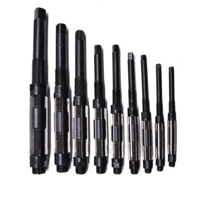 DURAFORCE 9 Pcs/Set Adjustable Hand Reamers A-I, H4-H12, 15/32" to 1-3/16", HSS
