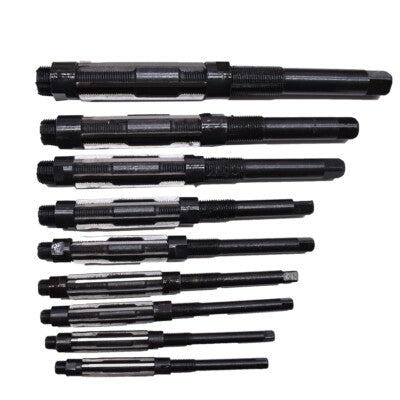 DURAFORCE 9 Pcs/Set Adjustable Hand Reamers A-I, H4-H12, 15/32" to 1-3/16", HSS