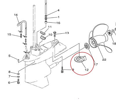 Zinc Trim Tab Anode for Yamaha 60-100HP 4 Stroke 67F-45371-00-00 688-45371-02