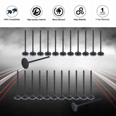 DURAFORCE Intake Exhaust Valves For 00-10 Acura Honda Saturn 3.2L 3.5L SOHC 24v J32A1