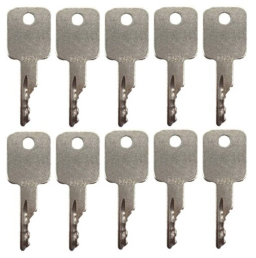 DURAFORCE Keys for Bobcat Terex Ditch Witch Genie Grove IR JLG Komatsu IH D250 10 Pack