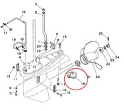 DURAFORCE 6E5453710100 186097 Zinc Trim Tab Anode For Yamaha Outboards